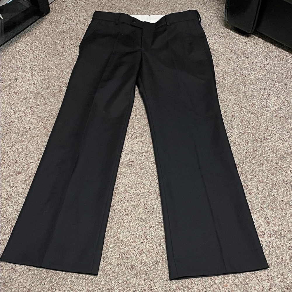 Sandro wool mohair Black Wide cut flare Leg Trousers- new